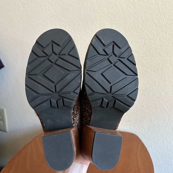 Naked Feet Proper Heeled Mule Calf Fur Brown Black Size 7 Women's Business Party - Picture 13 of 13